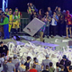 Illustration for article titled Rioting Costumed Fans Halt Australian Darts Competition